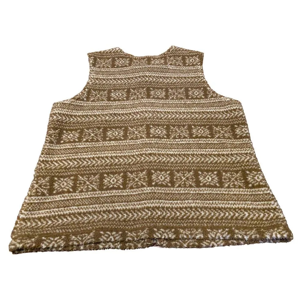 CJ Banks Zipper Vest Womens XL Outdoor Lightweight 63823 Grannycore Cabin Fall - Image 2