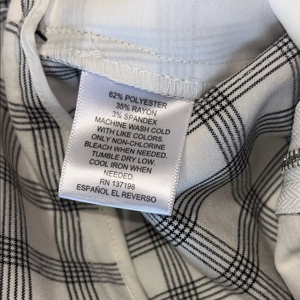 DANIELLE BERNSTEIN Gray Checkered Women's Chinos - Image 8