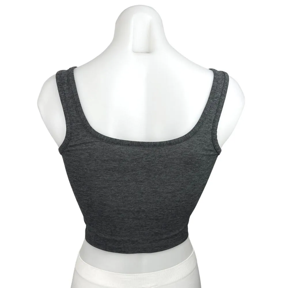Outdoor Voices Black Scoop Neck Stretch Athletic Workout Crop Tank Top Size XS - Image 2