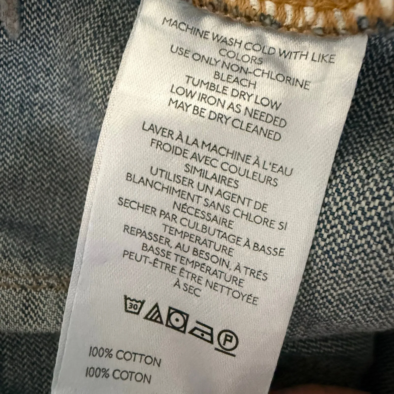 Free People cropped jeans pants long shorts denim bermuda relaxed cotton 26 - Image 7