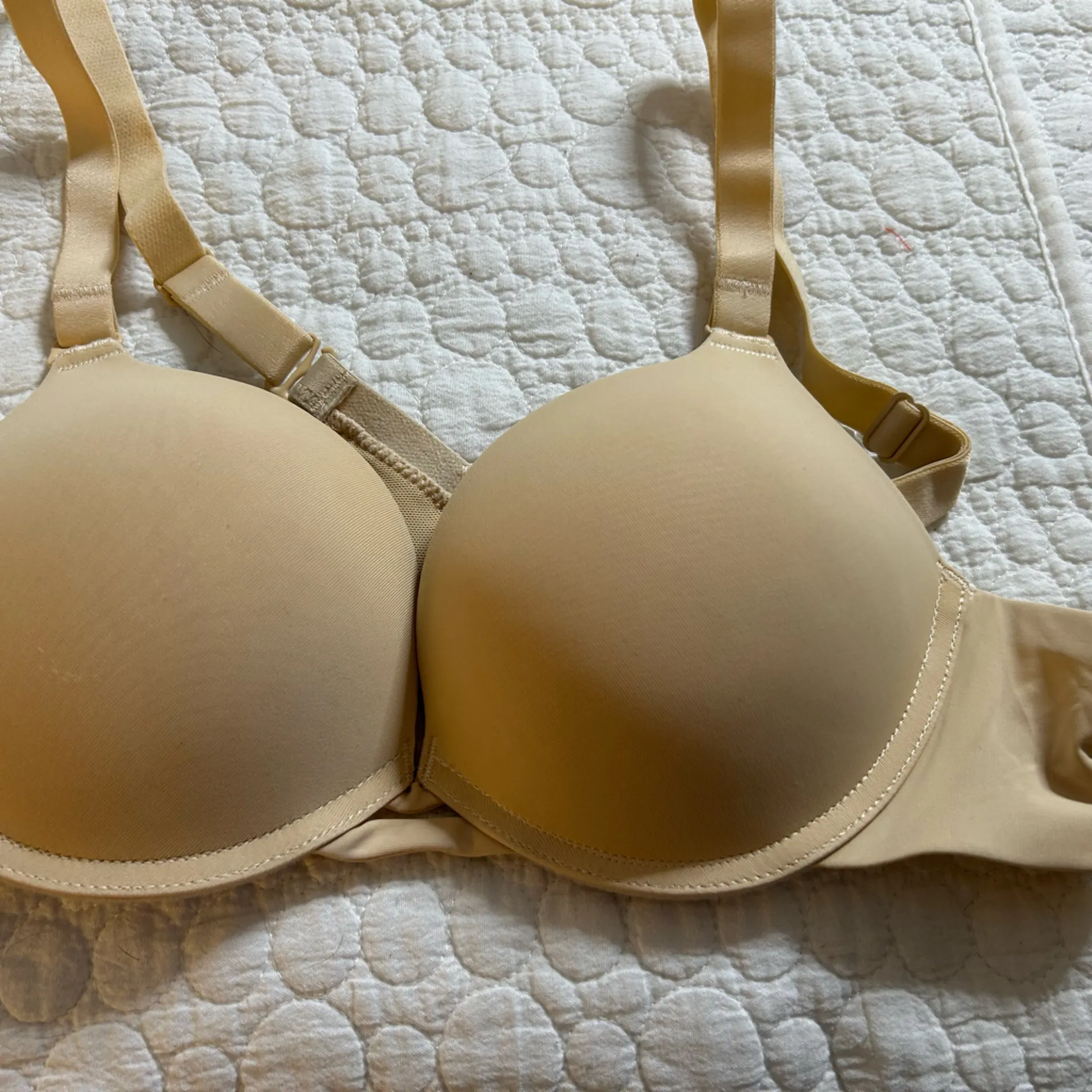 NEW Push Up Thick Padded Plunge Underwire TShirt Bra Lift Support Adds 1 Cup 32A Tan Size undefined - Image 4