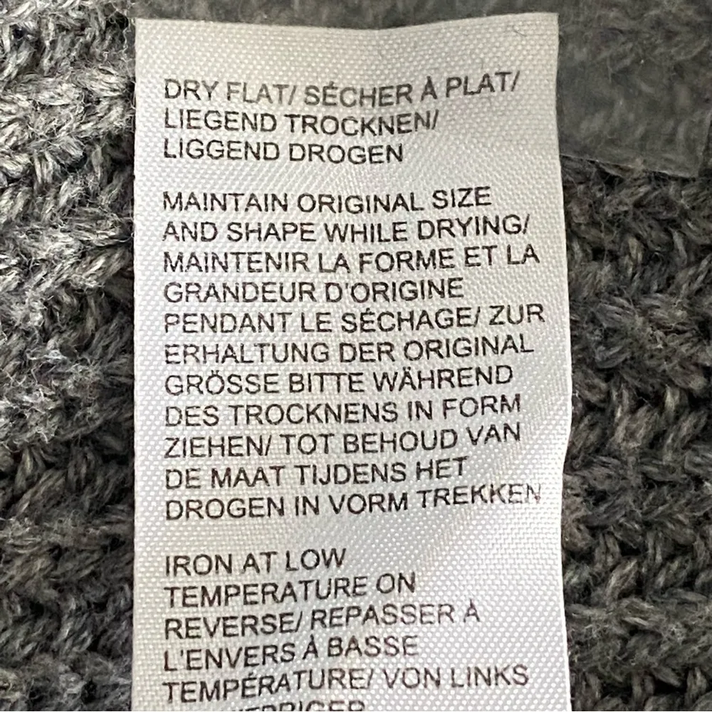 LORD & TAYLOR Gray Ribbed Knit Sweater cowl neckline 3/4 sleeves Small EUC - Image 11