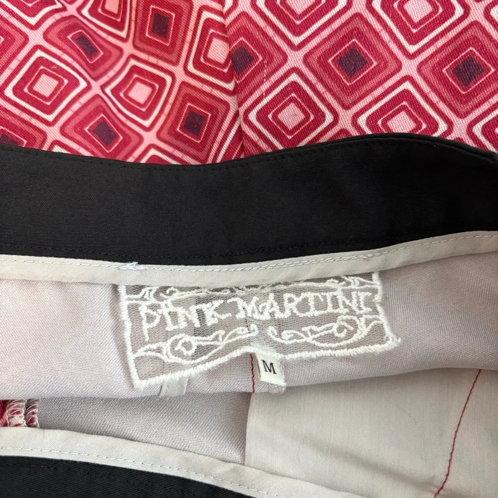 Pink Martini Geometric Patterned Trouser Pants Pink Size medium - Image 4