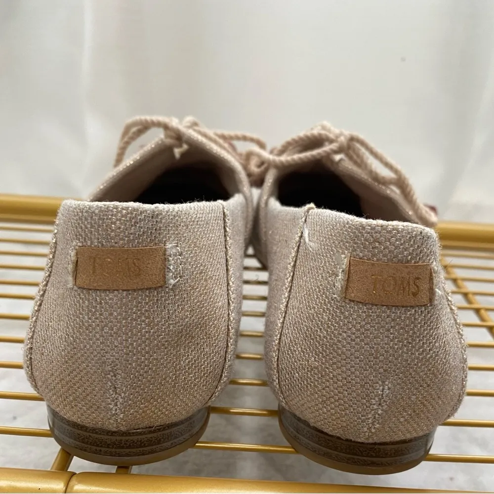 TOMS Size 8.5 Color Soft beige. Pre loved. - Image 4