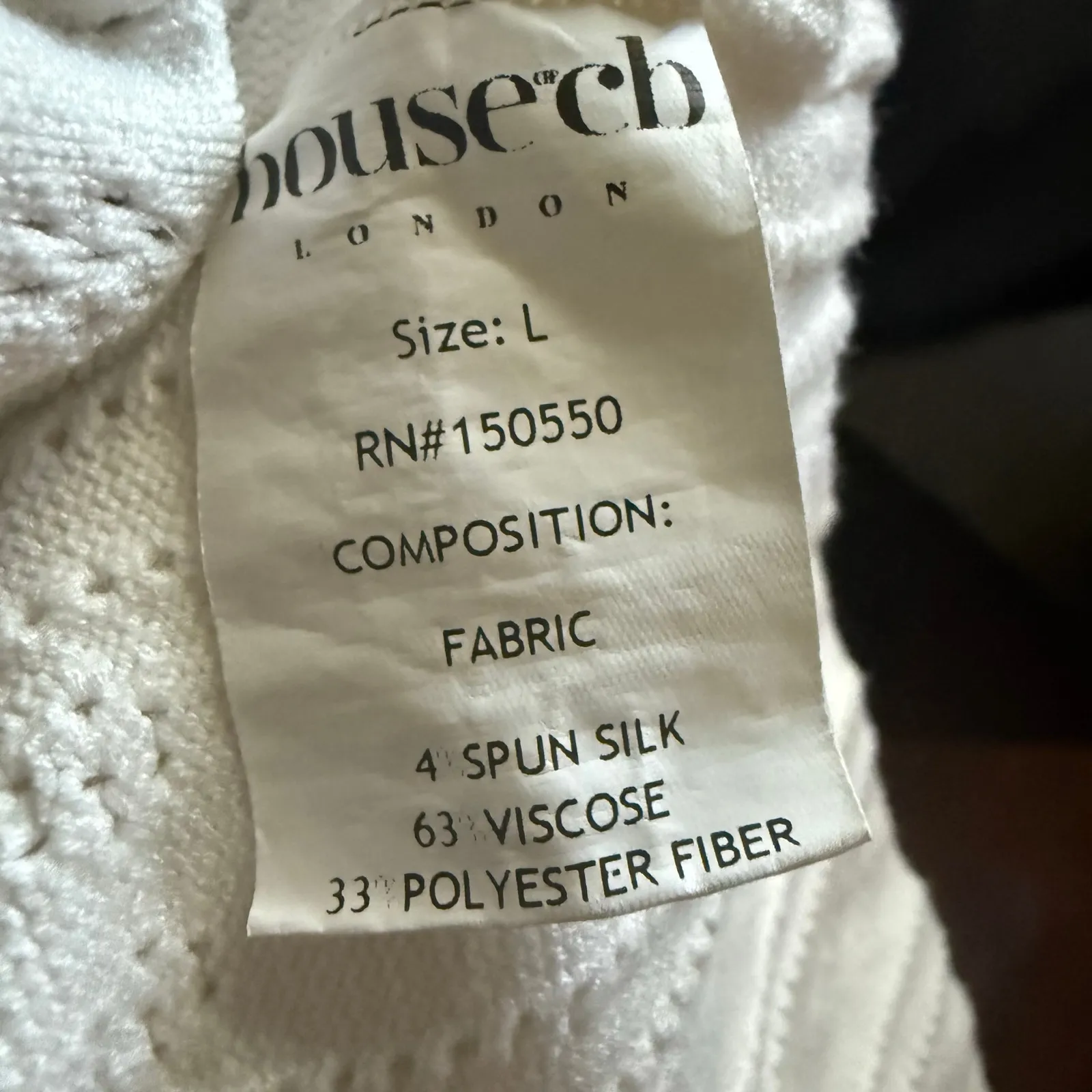 House Of Cb Myla Pointelle Maxi Sweater Dress With Woven Design White Size Large - Image 12