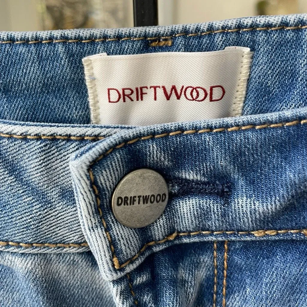 NWT Sundance Catalog Driftwood Royce Raw Hem Straight Leg Jeans Lake 28 - Image 4