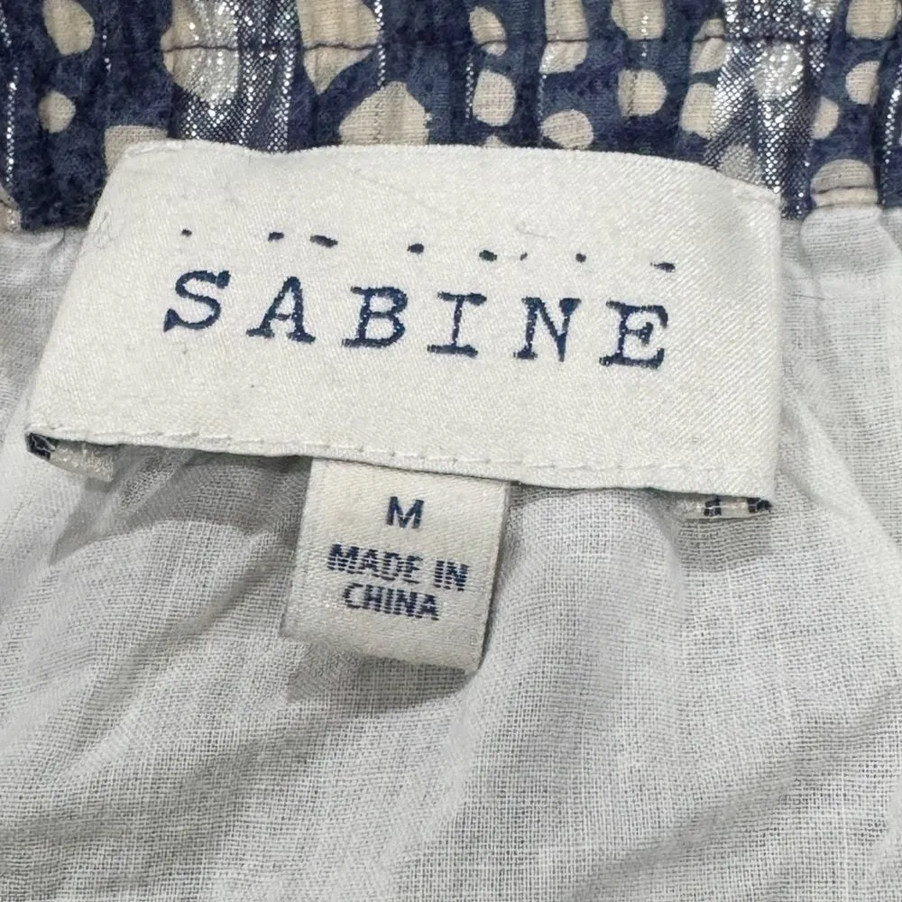 Sabine Metallic Blue White Dots Mini Skirt Women’s Medium White - Image 3