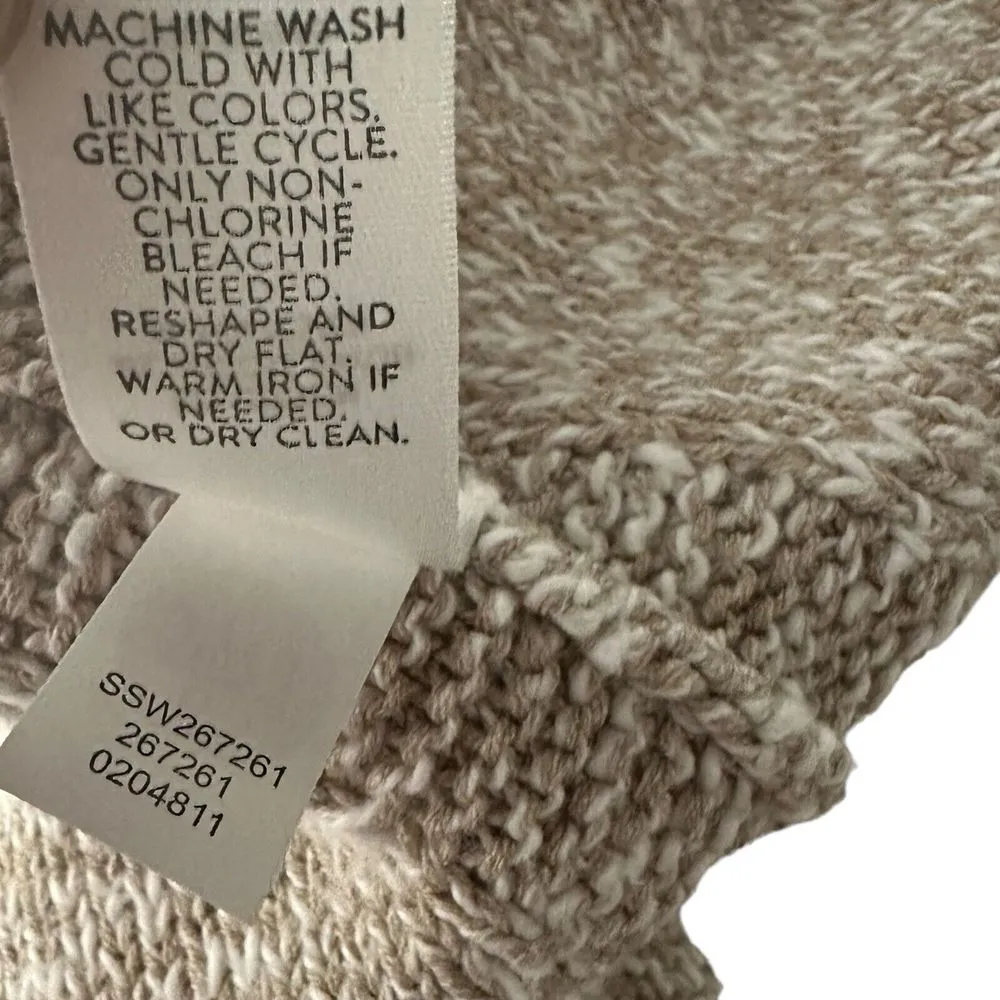 J Jill Cap Sleeve Neutral Knit Top Size S Minimalist BOHO Quiet Luxury Old Money White - Image 11