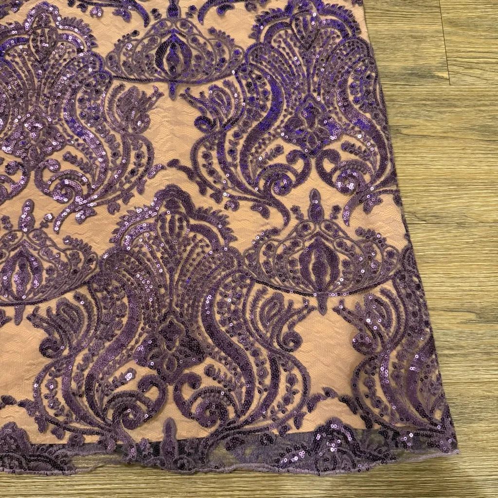 Free People Purple Lace Sequin Sparkly Mini Dress - Image 15