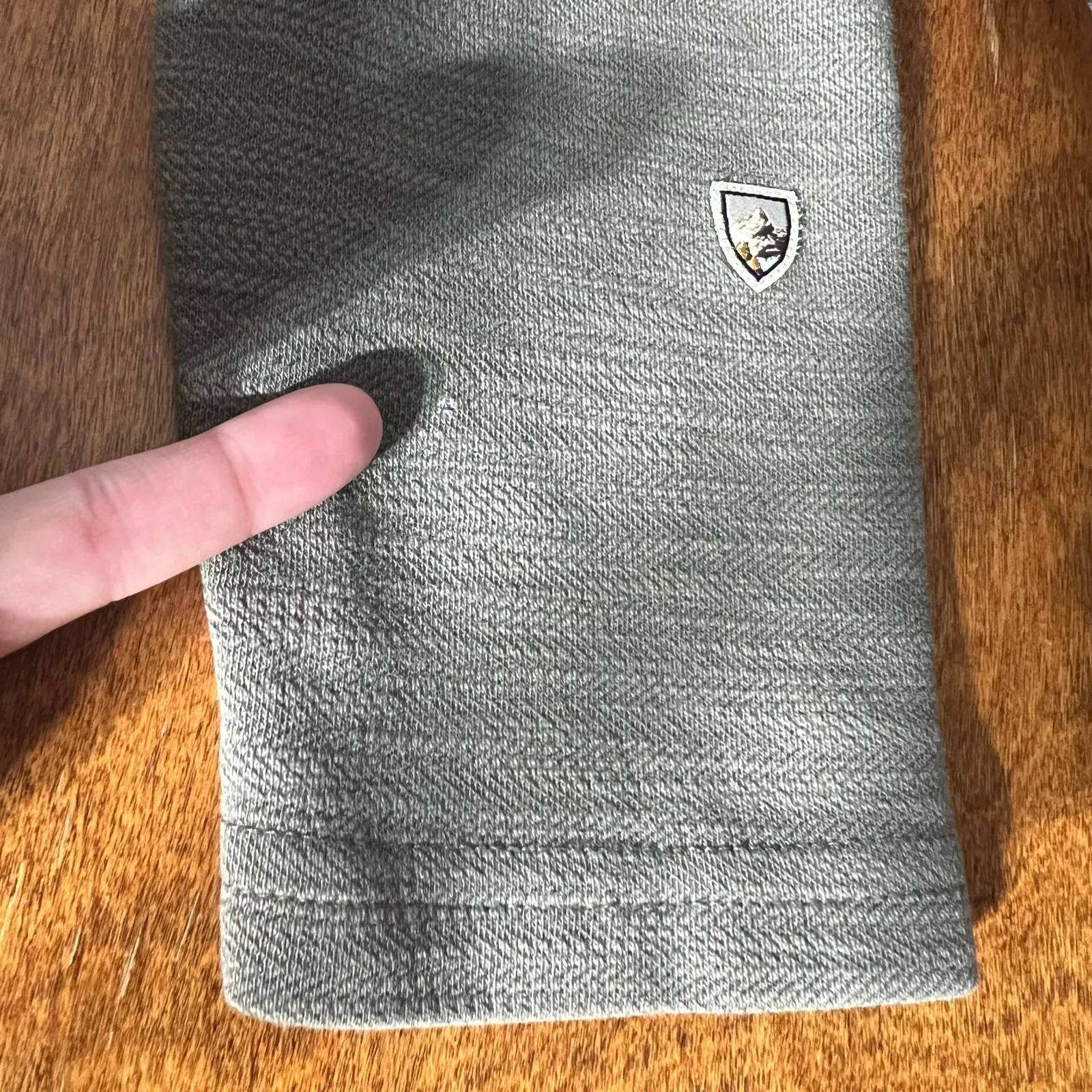 Kuhl Hoodie Jacket Womens Large Green Jacquard Cotton Asymmetrical Full Zip Arva - Image 12