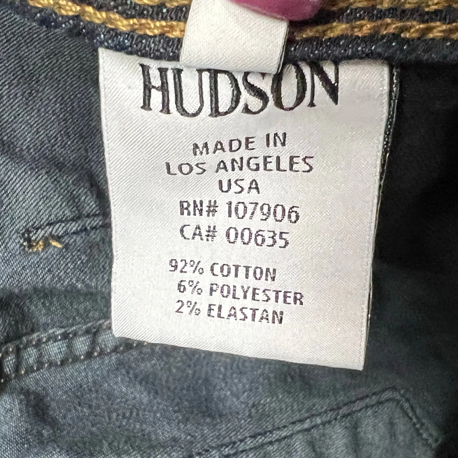 Hudson Ginny Straight Jeans Womens 28 Blue Denim Modern Low Rise USA Stretch - Image 13