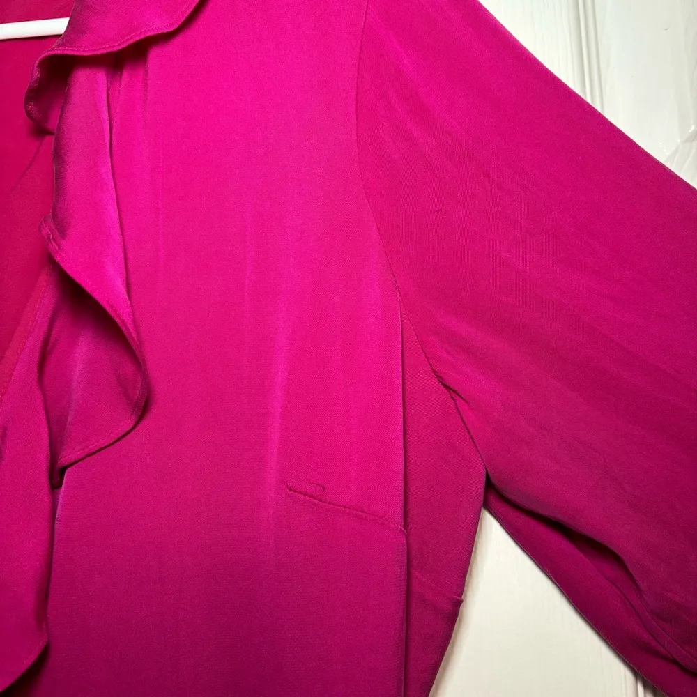 MILLY Emalee Silk-Blend Ruffle Dress *FLAWED* - Image 7