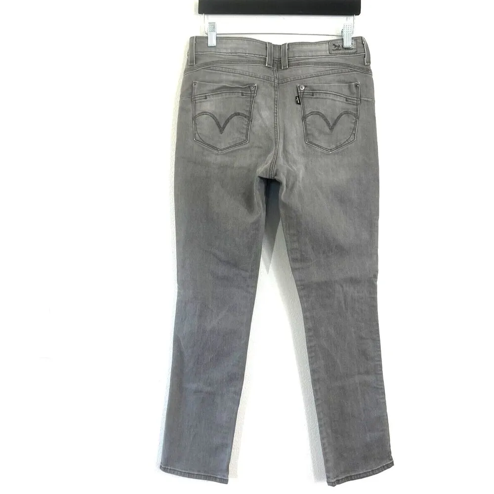 Levis Womens Jeans 10M Medium Gray Skinny‎ Leg Mid Rise Flatters Flaunts Cotton - Image 3