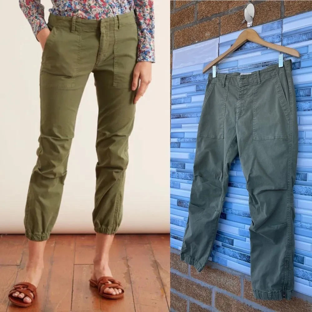 NILI LOTAN Cropped Military Pant in Camo size 4 Green - Image 3