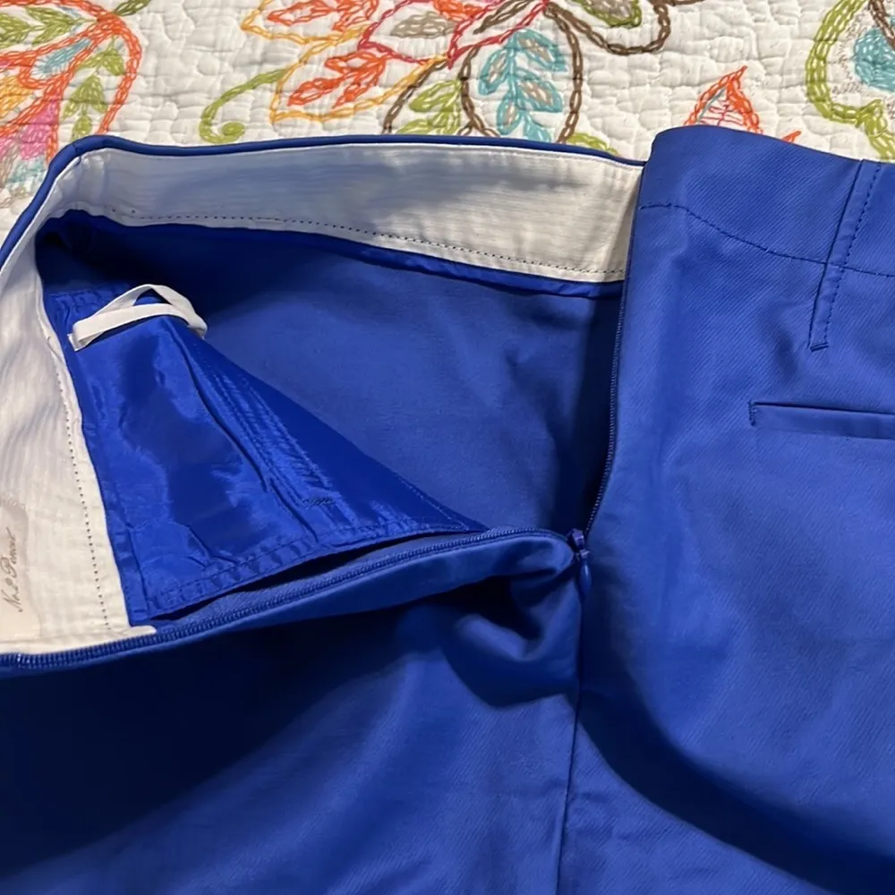 J. CREW size 6 women’s No. 2 Pencil skirt cobalt color zips close back - Image 10