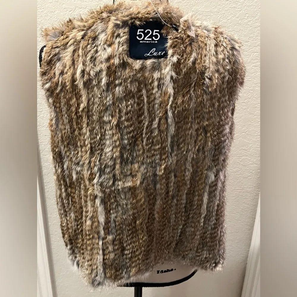 NWT Fur Vest size large 100% Real Natural Rabbit Fur - Image 10