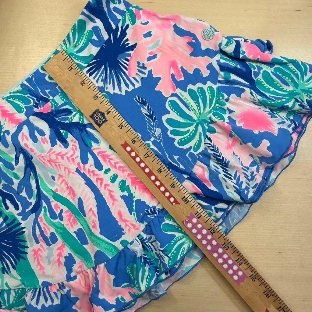 Lilly Pulitzer Luxletic UPF 50+ Emalee Ruffled Jet Stream Skort Women's Large - Image 11