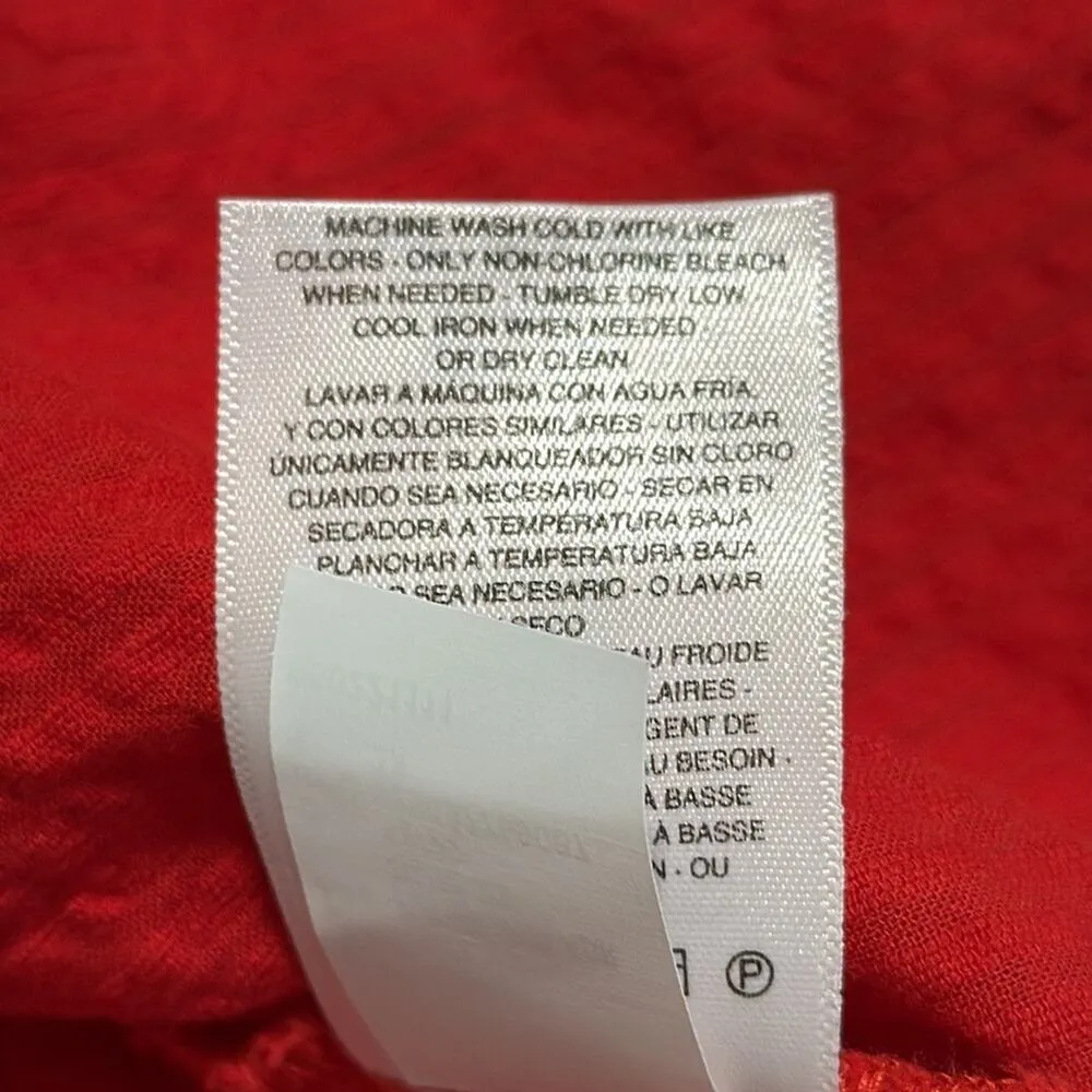 Jessica Simpson women’s size 3X red adrenaline rush  Button-Up v-neck Blouse nwt - Image 9