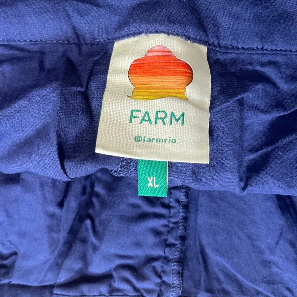 NWOT FARM Rio Embroidery Pineapple Eyelet High Waist Wide Leg Pants Women's XL - Image 12