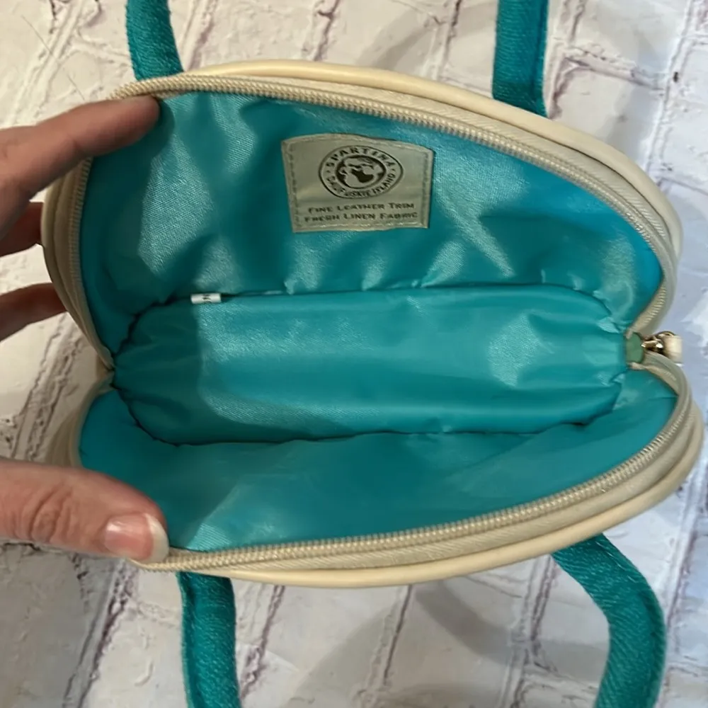 Spartina 449  Natural Linen Makeup Bag w/ Brush Holder - Image 5