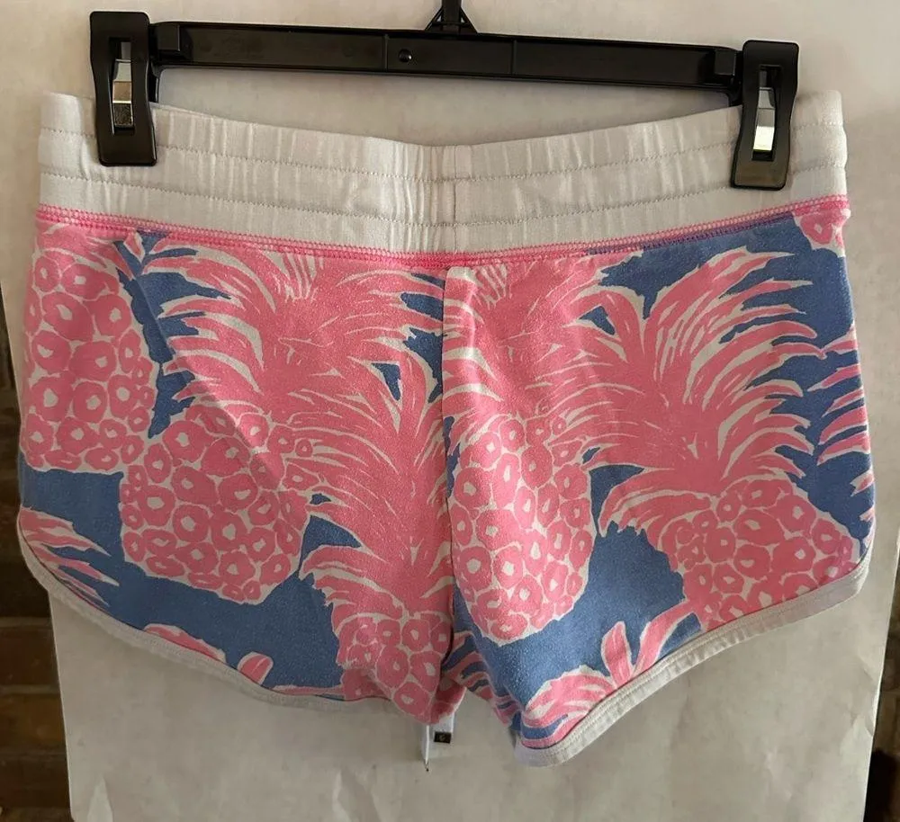 Lilly Pulitzer Chrissy Athletic Pineapple print Shorts beach pull on athletic - Image 2
