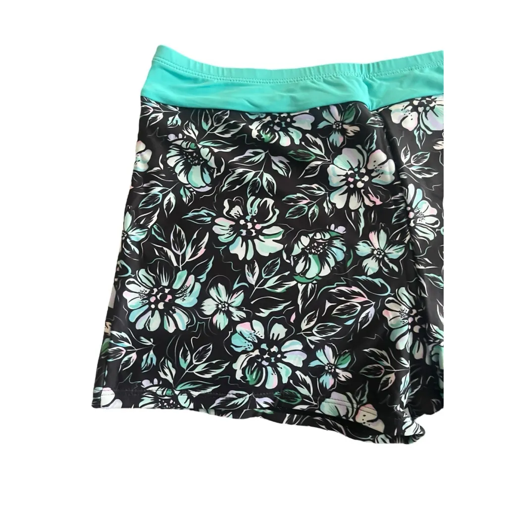 Tempt Me Swim Suit Set 3 Piece Womens Size XL Swim Tops Shorts Black Teal NWT - Image 12