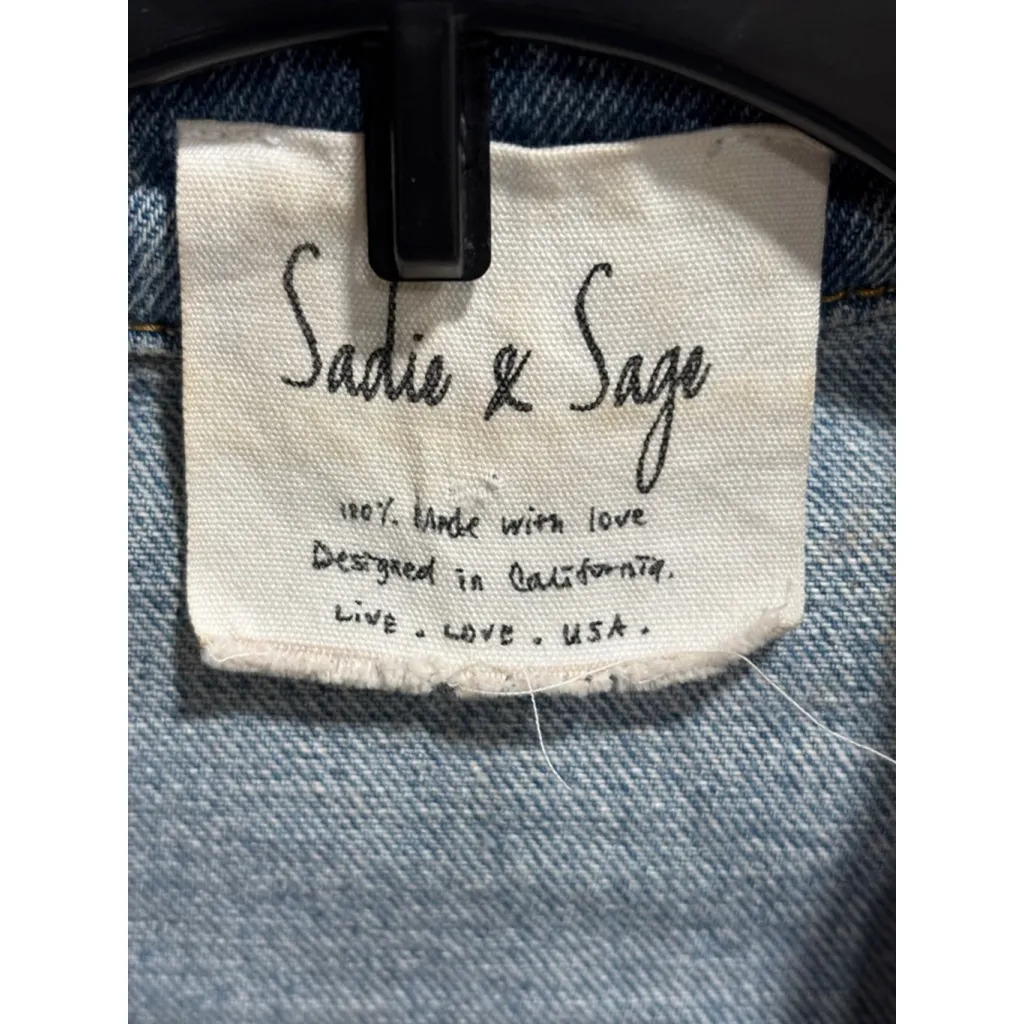 Women's Sadie & Sage Blue Denim Heartbreaker Jean Jacket - Image 3