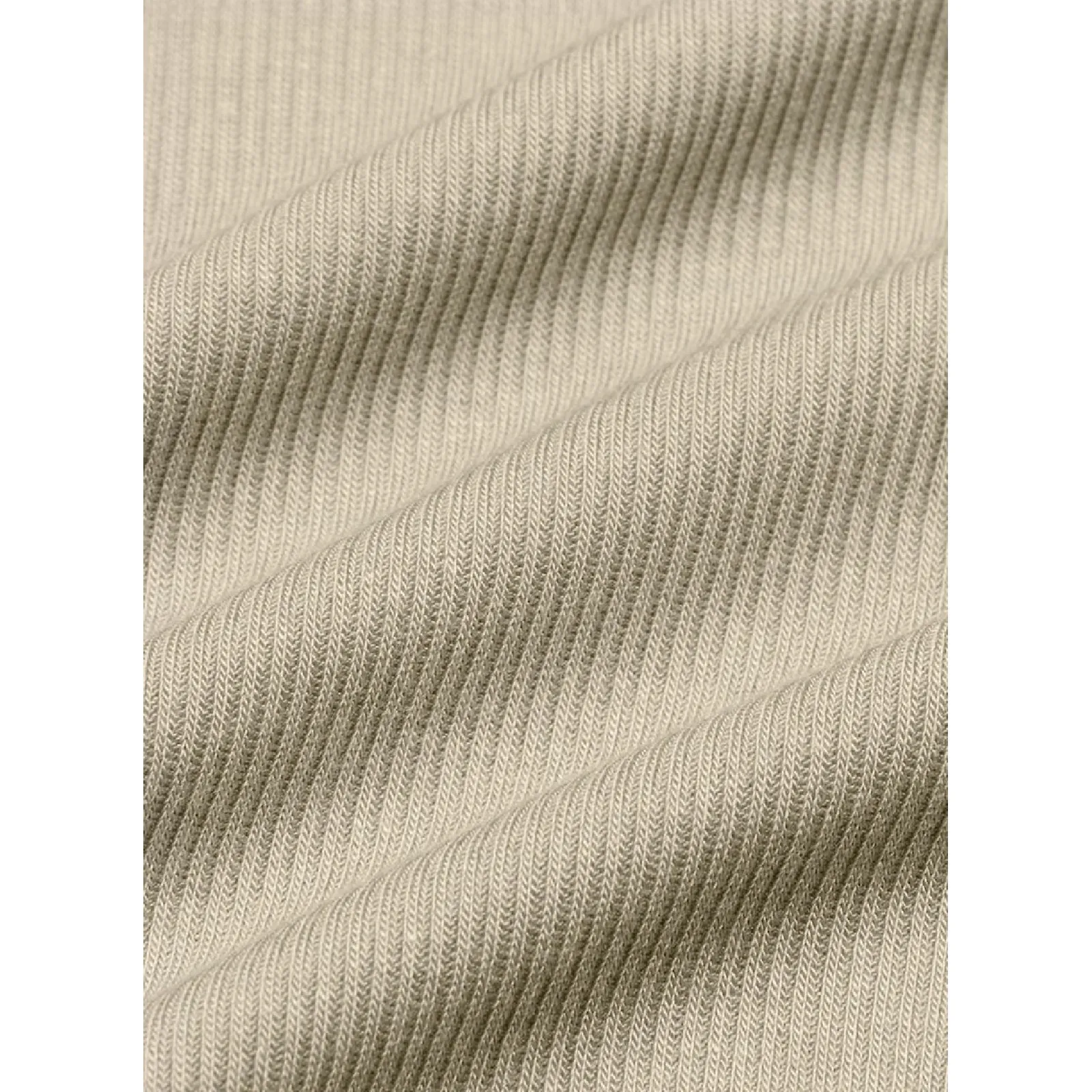 Aritzia Sunday Best Long Sleeve Ribbed Cropped Top Beige Crewneck Size Large Tan - Image 7