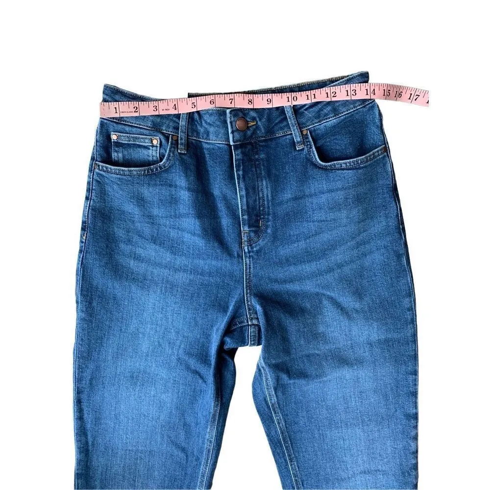 Boden Denim Straight Leg High Rise Jeans in color Indigo Blue Size 8 - Image 11