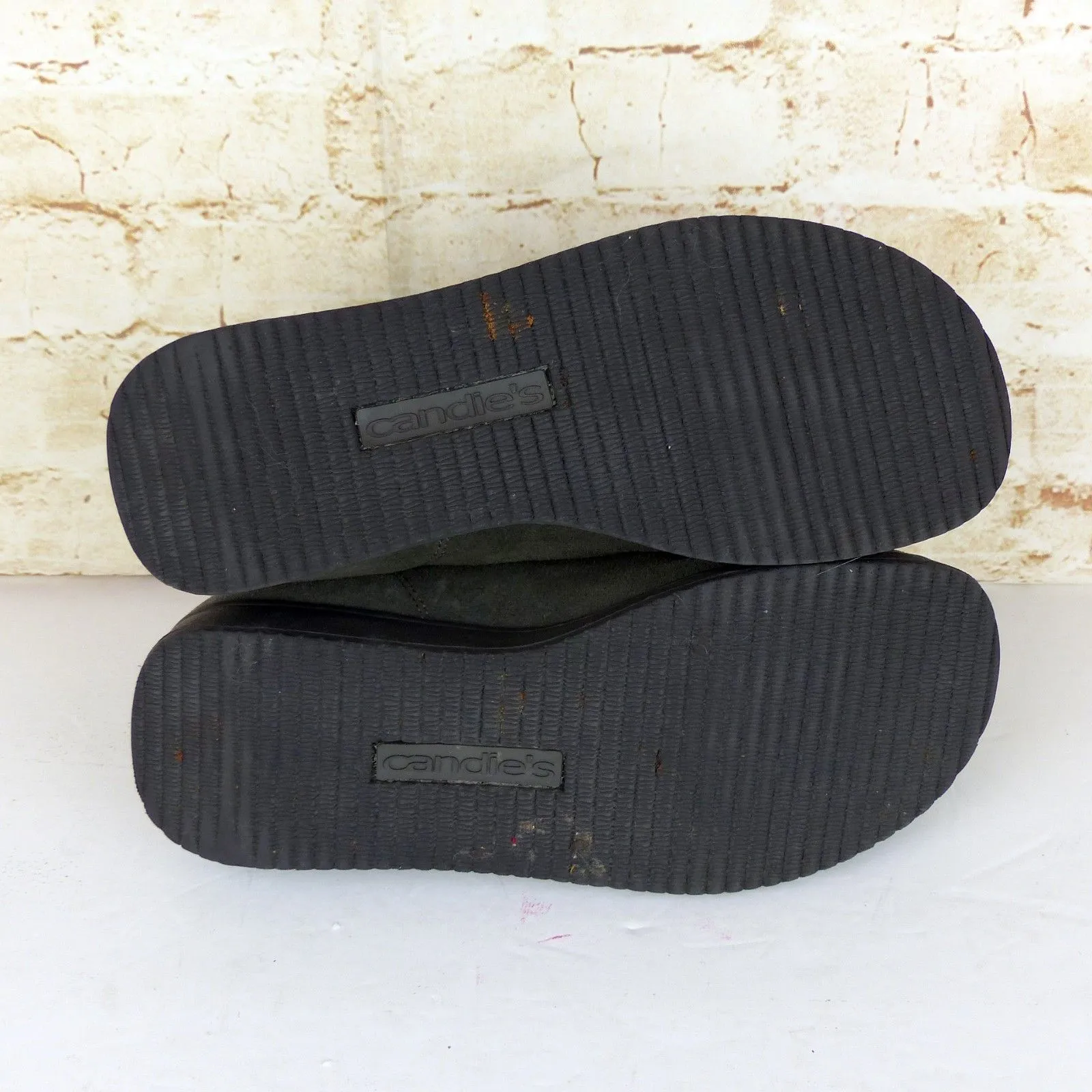 Candies Chukka Boots Women 8 Gray Suede Moc Toe Wallabee Lace Up Casual Y2K VTG - Image 8