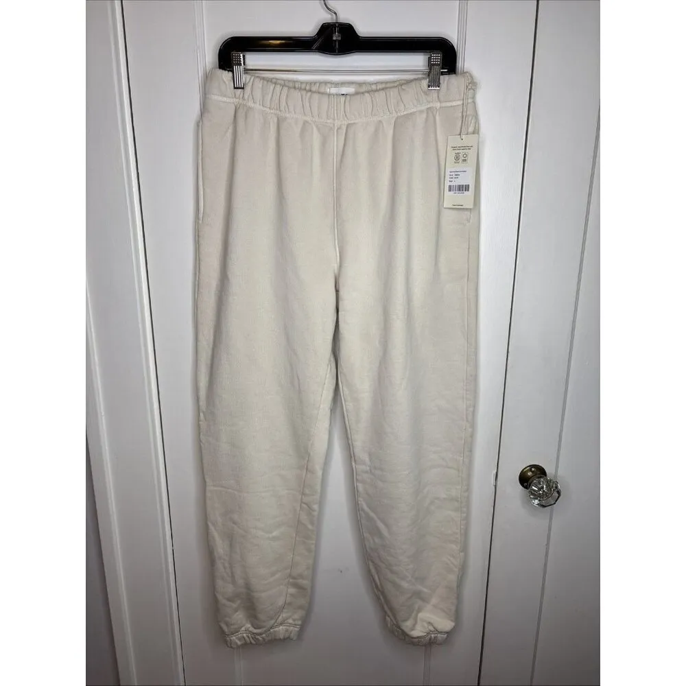 Mate the Label Organic Fleece Relaxed Pocket Sweatpant Bone Large $128 - Image 5