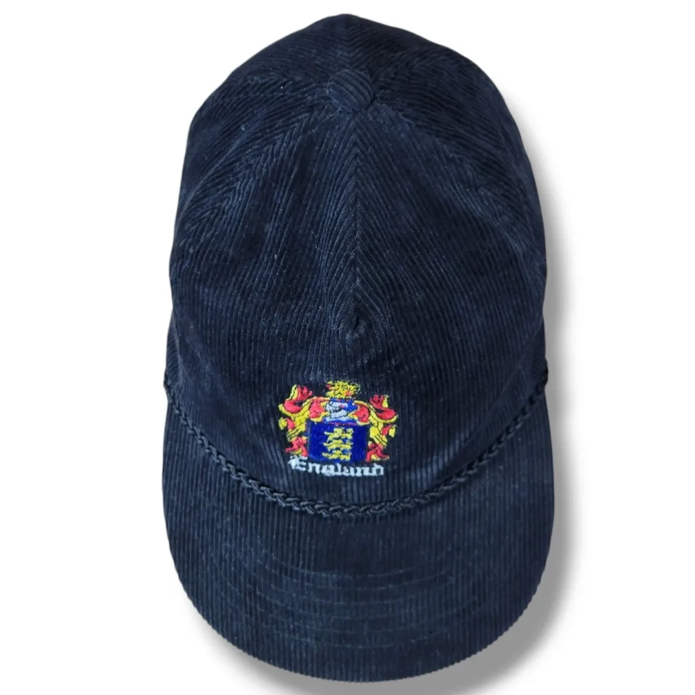 Vintage Hat By KC Vintage England Hat OSFM Corduroy Embroidered Snap Back Hat OS Adult Unisex Hat - Image 6