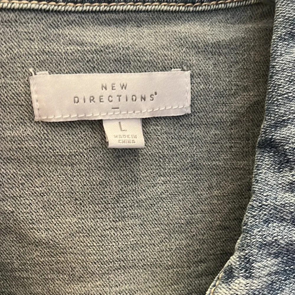 Denim Jacket Button Front Jean Coat Womens Large - Image 10