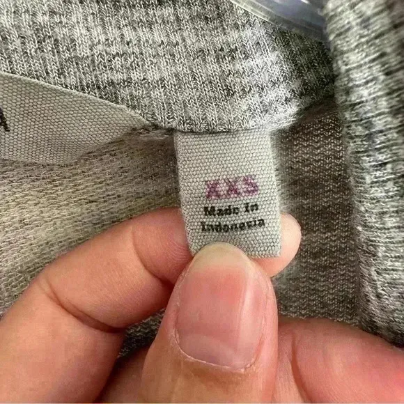 Athleta Open Cardigan Sweater Womens Sz XXS Gray Modal Blend Pockets Thumbholes‎ - Image 10