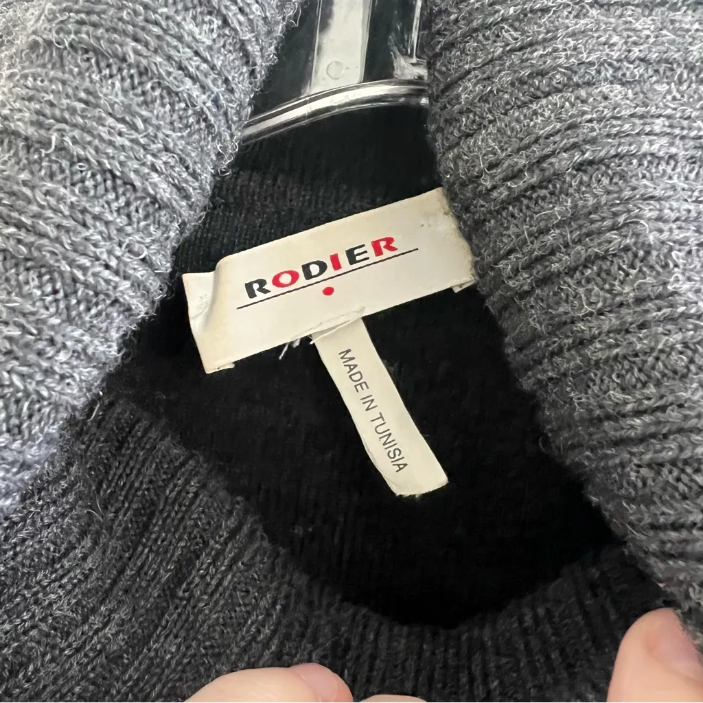 RODIER Black Sweater Dress Size L - Image 5