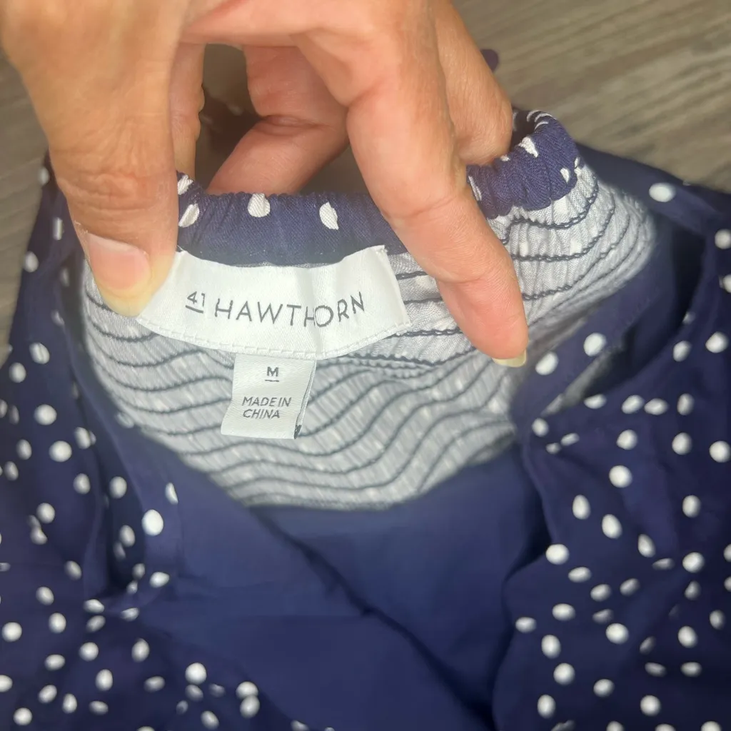 41 Hawthorn Navy and White Mini Dress Blue Size M - Image 6