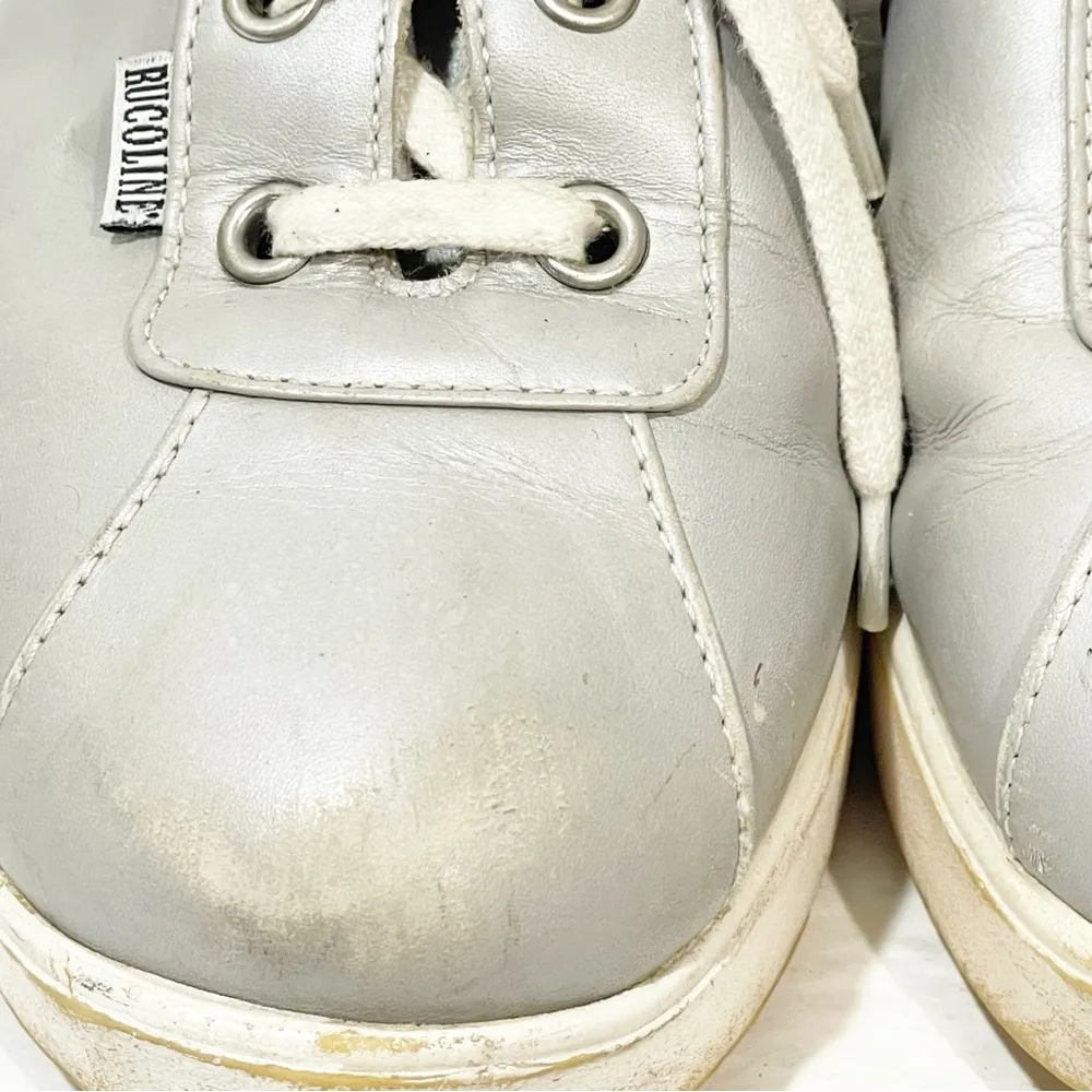 Rucoline Size 7 Silver Metallic Wedge Platform Sneaker - Image 3