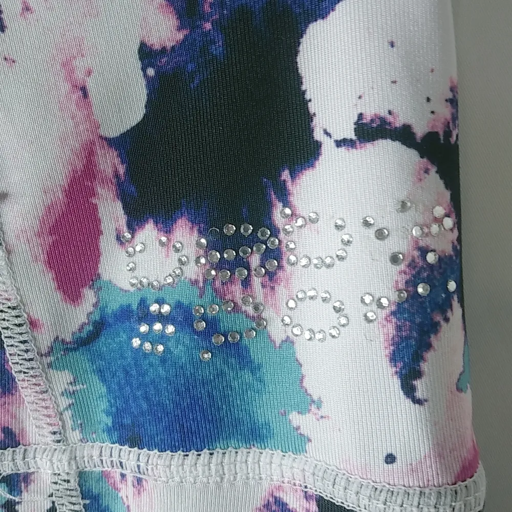 bebe Sport S Floral Lace  Leggings - Image 8