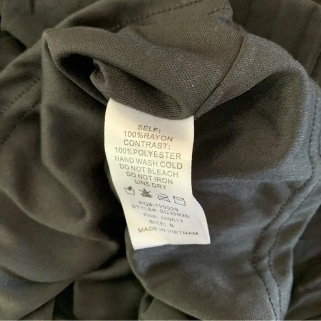 Shinestar Black Crinkle Sleeveless Maxi Dress Women’s Small V-Neck Boho‎ Style - Image 8