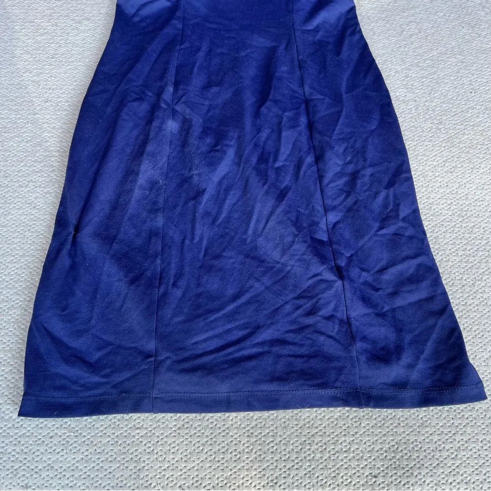 Susana Monaco Navy Blue Bodycon Mini Cocktail Dress Size Small EUC - Image 2