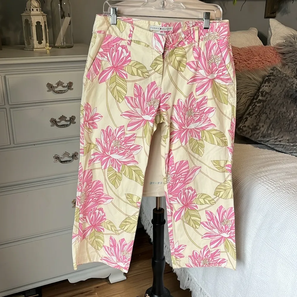 Pants Capri Tropical Cotton Womens 10 Stretch - Image 2