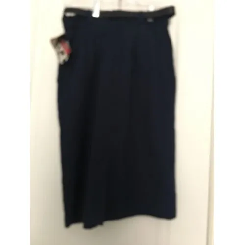 Counterparts Petites Women's Casual Skirt Belted Size 8 Petite Blue - Image 9