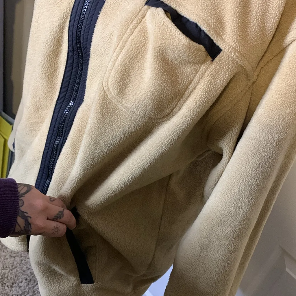 Alpine Tek Beige Fleece Zip Up Sweater - Image 4