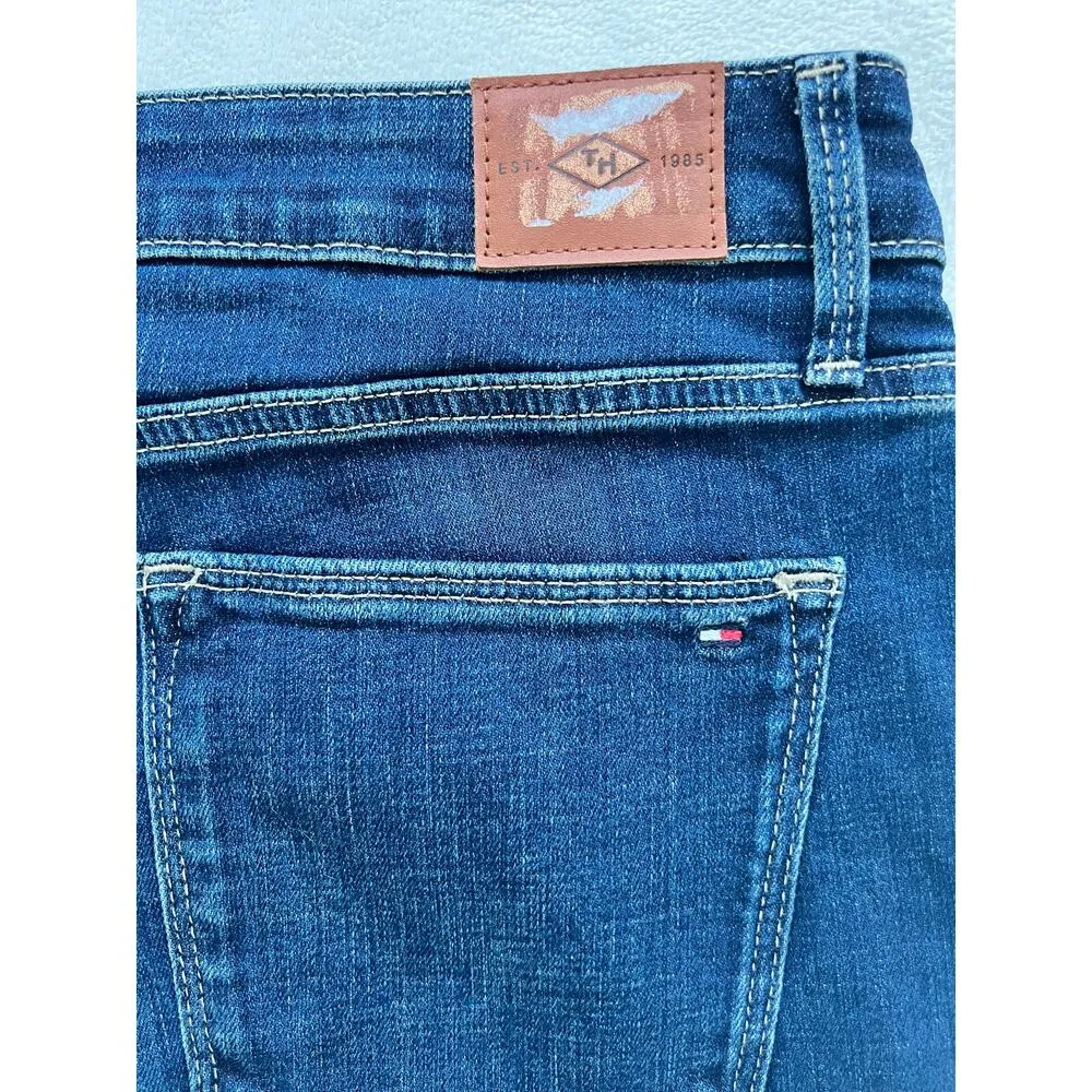 Tommy Hilfiger Dark Wash Mid Rise Tribeca Skinny Jeans Size 10 - Image 8