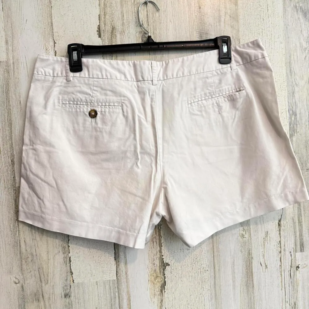 *Women's White Chino Shorts Classic Summer Style Size 18 Stretch Casual Preppy - Image 2