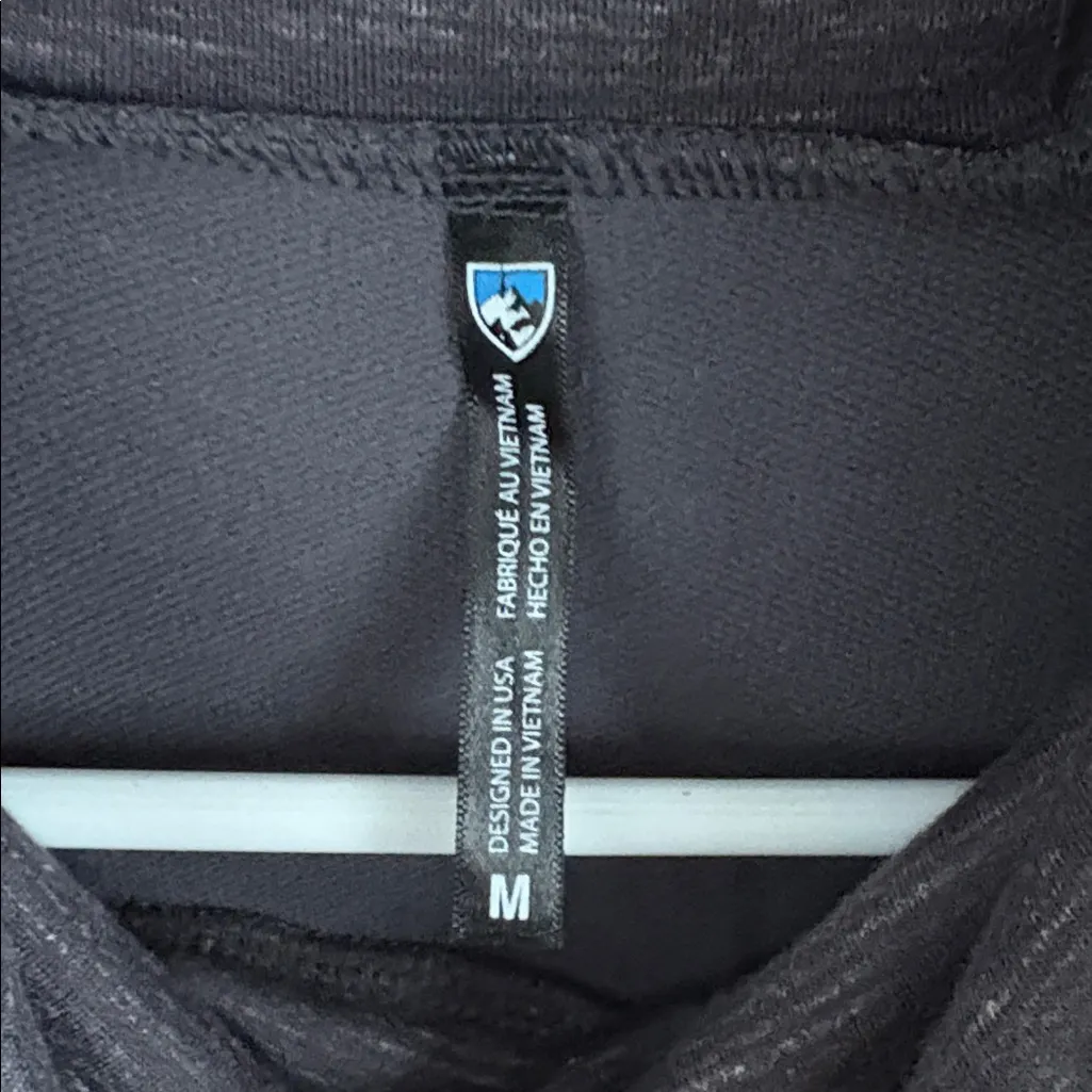 Like New Kühl Hooded Cowl Neck Popover Stretch Dress Grey Medium - Image 2