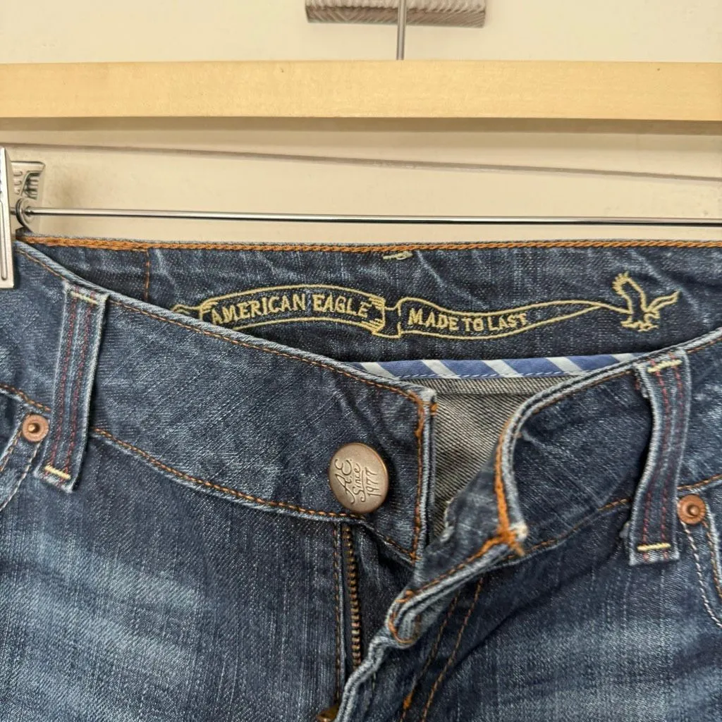 American Eagle Women’s 6 Regular Dark Wash Artist Jeans Y2K 2000s - Image 4
