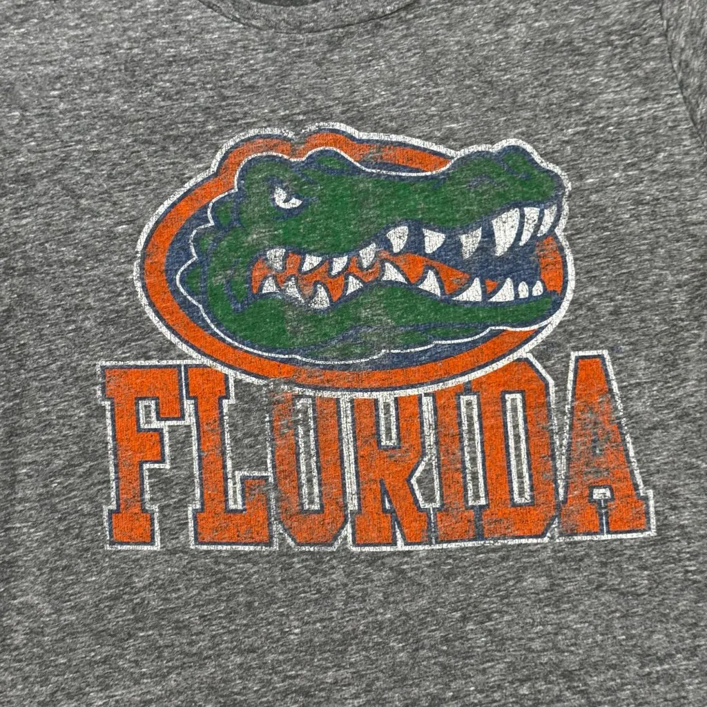 Retro Brand Womens Florida Gators Tee Sz Medium Gray - Image 2