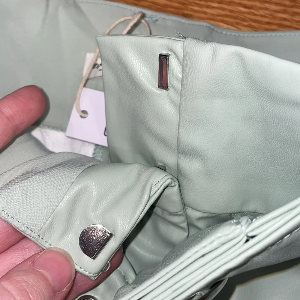 NWT for love and lemons green faux leather pants - Image 6