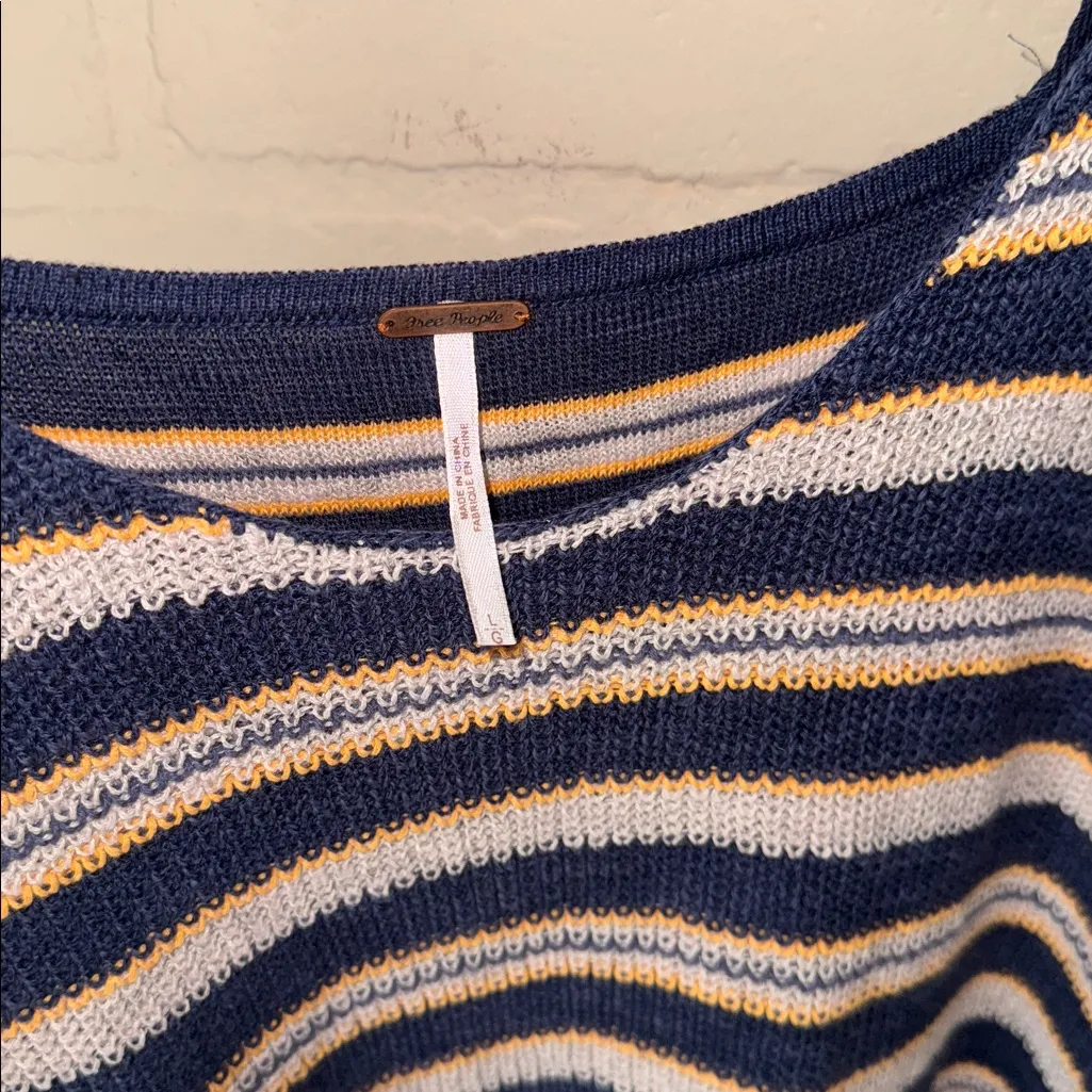 Free People top Sailor Oversized Striped Tank large knit sweater like - Image 6
